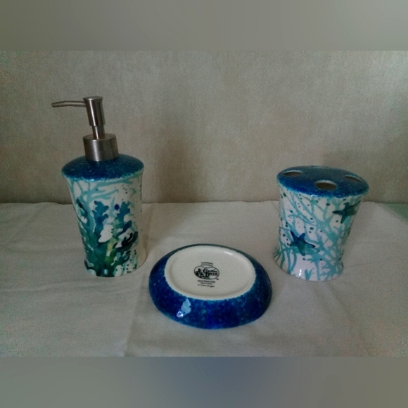 Cracker Barrel Mermaid Bathroom Vanity Accessories Set under the sea - Picture 8 of 8